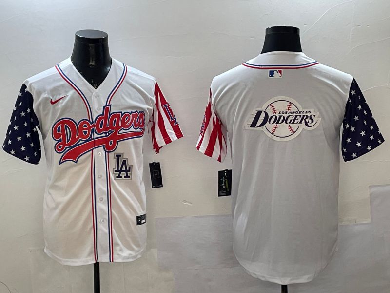 Men Los Angeles Dodgers Blank White a generation of national flags Joint name 2025 Nike MLB Jersey style 30->los angeles dodgers->MLB Jersey